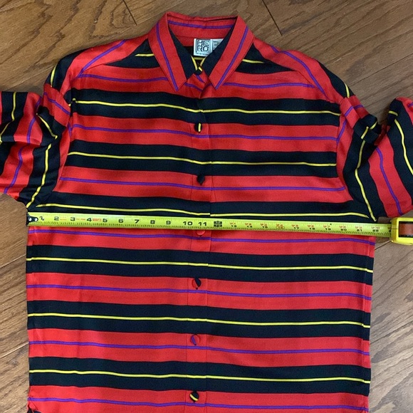 Vintage HERO 100%silk oversized Button Down Tunic - Size 6 - Picture 8 of 9